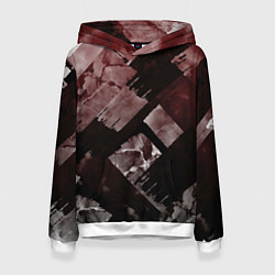 Женская толстовка Красные и чёрные полосы