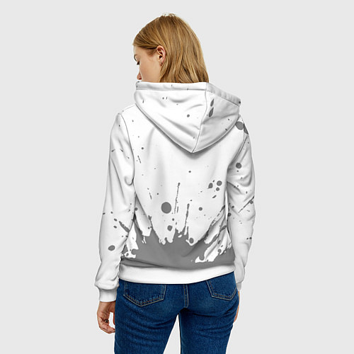Женская толстовка Олеся - в красной рамке на светлом / 3D-Белый – фото 4
