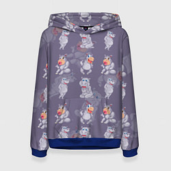 Женская толстовка Hippopotamus pattern