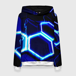 Женская толстовка Neon abstraction plates storm