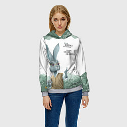 Толстовка-худи женская Препод в институте, цвет: 3D-меланж — фото 2