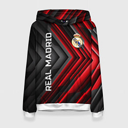 Толстовка-худи женская Real Madrid art, цвет: 3D-белый