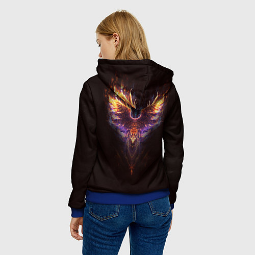 Женская толстовка Алый Феникс / 3D-Синий – фото 4