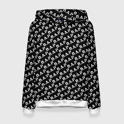 Толстовка-худи женская B A P black n white pattern, цвет: 3D-белый