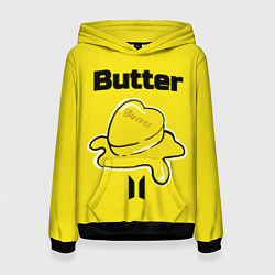 Толстовка-худи женская BTS butter, цвет: 3D-черный