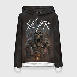 Толстовка-худи женская Slayer rock monster, цвет: 3D-белый