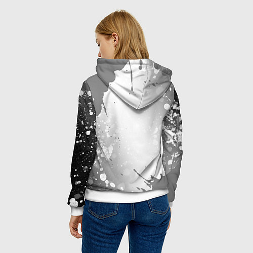 Женская толстовка На Земле с 1999: краска / 3D-Белый – фото 4