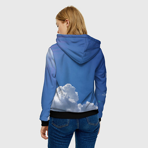 Женская толстовка Барт Симпсон - космический мальчик - нейросеть / 3D-Черный – фото 4