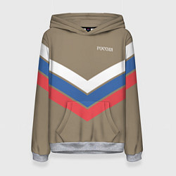 Женская толстовка Триколор - три полосы на песочном