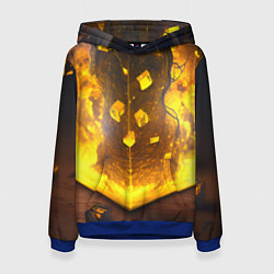 Женская толстовка Куб с огнём