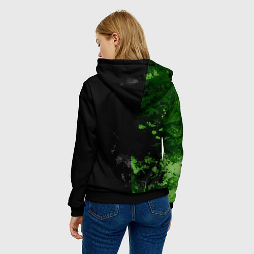 Женская толстовка Skoda черно зеленый / 3D-Черный – фото 4