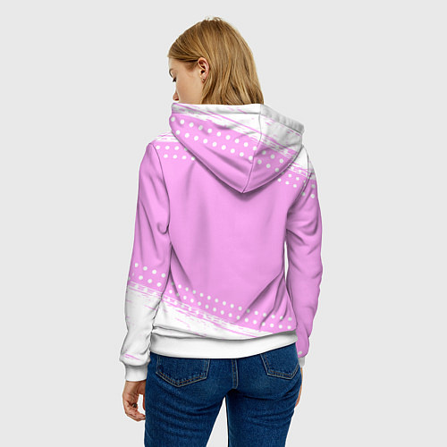 Женская толстовка Алла кошечка с сердечком / 3D-Белый – фото 4