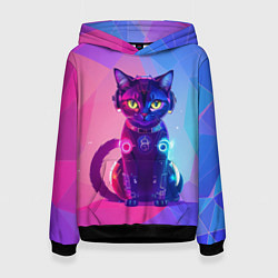 Женская толстовка Кибер кошка