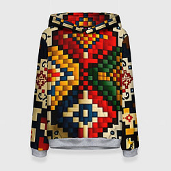 Женская толстовка Русский узор крестиком