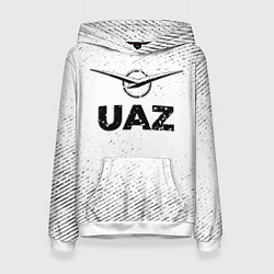 Женская толстовка UAZ с потертостями на светлом фоне