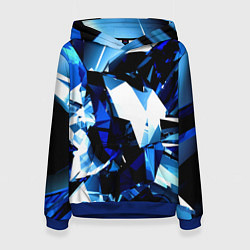 Толстовка-худи женская Crystal blue form, цвет: 3D-синий