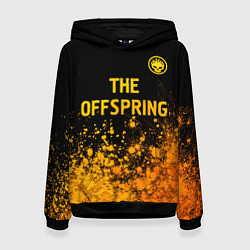 Толстовка-худи женская The Offspring - gold gradient: символ сверху, цвет: 3D-черный