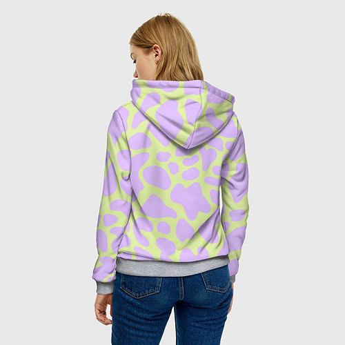 Женская толстовка Пятна скорлупы дракона - паттерн / 3D-Меланж – фото 4