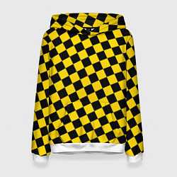 Женская толстовка Черно-желтая мелкая клетка