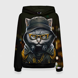 Женская толстовка Rich grey Cat
