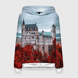 Женская толстовка Замок в горах и красный лес