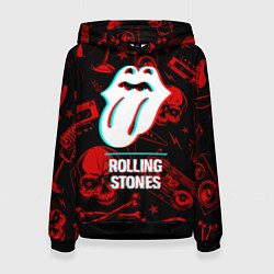 Женская толстовка Rolling Stones rock glitch