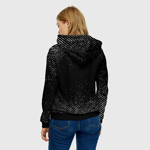 Женская толстовка Architects с потертостями на темном фоне / 3D-Черный – фото 4