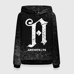 Женская толстовка Architects с потертостями на темном фоне