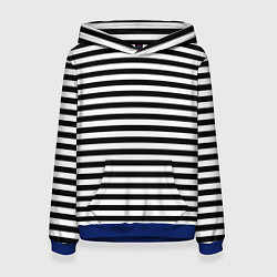 Женская толстовка Тельняшка черная Подводного флота ВМФ