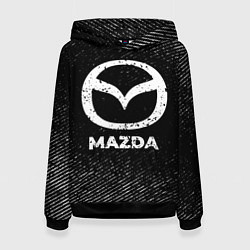 Женская толстовка Mazda с потертостями на темном фоне