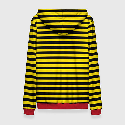 Женская толстовка Черно-желтые осиные полосы / 3D-Красный – фото 2