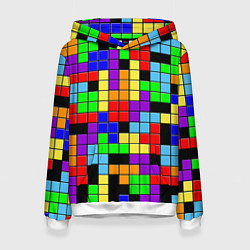 Женская толстовка Тетрис цветные блоки