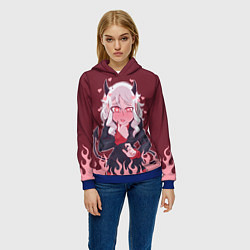 Толстовка-худи женская Красотка Модеус, цвет: 3D-синий — фото 2