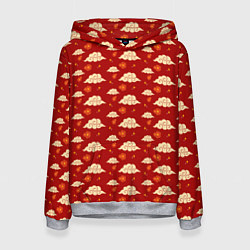 Женская толстовка Облака Сакура Звезды