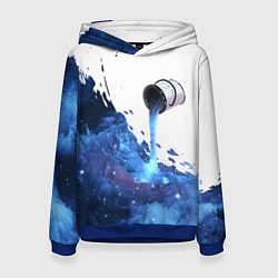 Женская толстовка Банка с синей краской