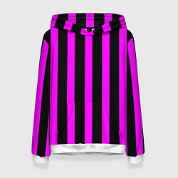 Женская толстовка В полоску черного и фиолетового цвета