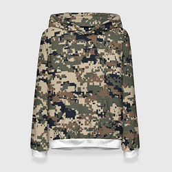 Женская толстовка Коричнево - черный камуфляж