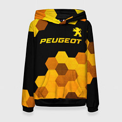 Женская толстовка Peugeot - gold gradient: символ сверху