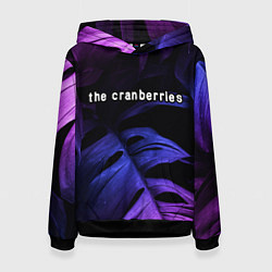 Толстовка-худи женская The Cranberries neon monstera, цвет: 3D-черный