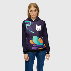 Толстовка-худи женская Stray graffity splash, цвет: 3D-черный — фото 2