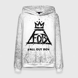 Женская толстовка Fall Out Boy с потертостями на светлом фоне