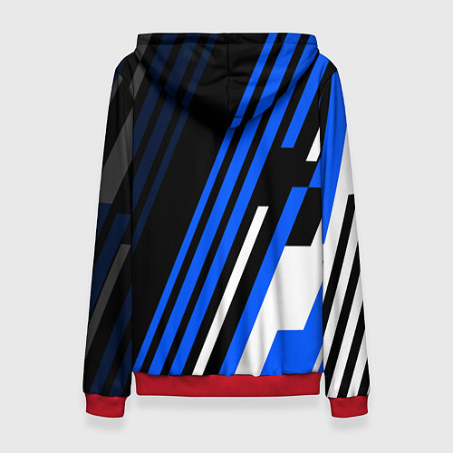 Женская толстовка Кс го - синий вулкан / 3D-Красный – фото 2