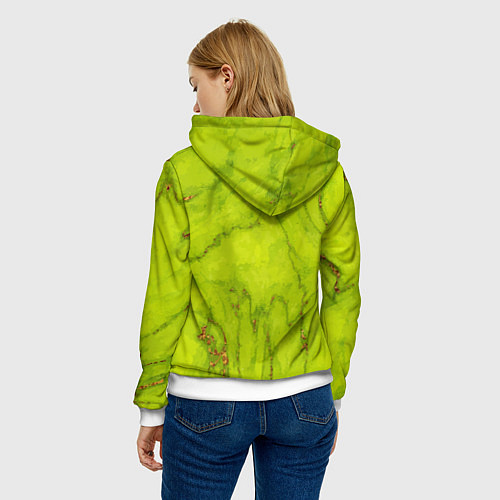 Женская толстовка Abstraction green / 3D-Белый – фото 4