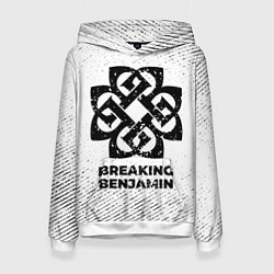 Женская толстовка Breaking Benjamin с потертостями на светлом фоне