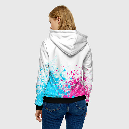 Женская толстовка Paramore neon gradient style: символ сверху / 3D-Черный – фото 4