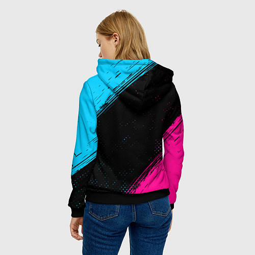 Женская толстовка Linkin Park - neon gradient / 3D-Черный – фото 4