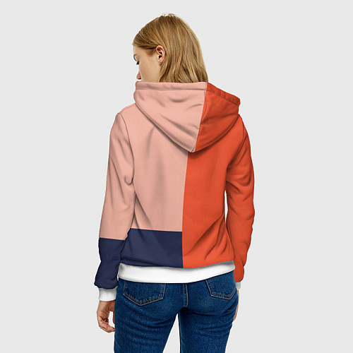 Женская толстовка Color Block Design / 3D-Белый – фото 4