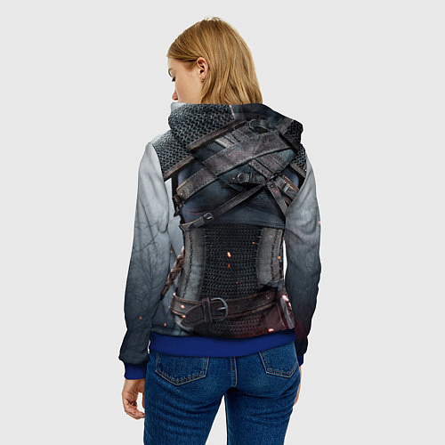 Женская толстовка Броня Геральта / 3D-Синий – фото 4