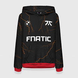 Толстовка-худи женская Форма Fnatic молнии, цвет: 3D-красный