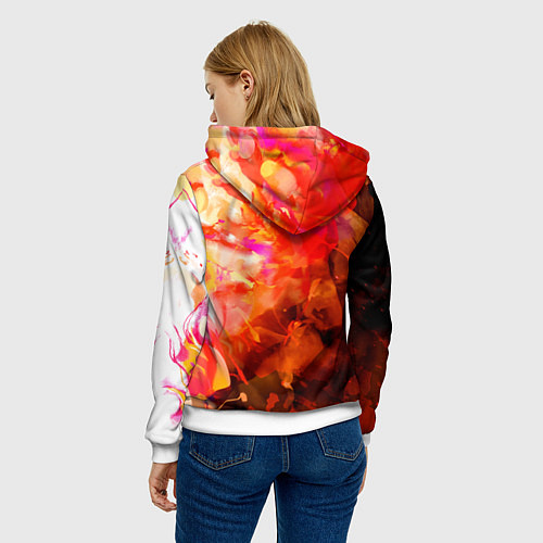 Женская толстовка Адский Рай Габимару / 3D-Белый – фото 4